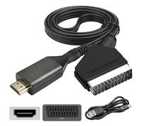 Hdmi Scart Cable, Scart To Hdmi Converter, Audio Video Converter, Hdmi Scart Adapter For Dtv Stb Vhs Vcr Ps3 Sky Dvd Blu Ray, Scart To Hdmi Converter Full Hd 1080P