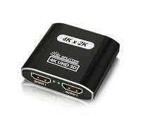 HDMI Splitter 1 entrée 2 Sorties, répartiteur HDMI 4K pour Doubles moniteurs, répartiteur HDMI alimenté pour écran Miroir, duplicateur 1x2 supportant 3D HD 1080P pour Fire Stick PS Roku Blu-Ray