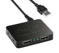 HDMI Splitter 1 in 2 Out Avedio Links Répartiteur HDMI Câble Hub 2 Ports Distributeur TV Moniteur Prise Charge 4K@30Hz 1080P@60Hz 3D pour PS3/4 DVD HDTV Projecteur Bureau Domicile Jeux présentations