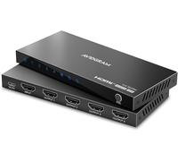 Hdmi Splitter 1 In 4 Out 4K 60Hz 4:4:4, Répartiteur Hdmi 4 Sorties Avec Copy, Downscaler Et Auto Mode Pour Double Affichage Identique Soutien1080P 120Hz Hdmi2.0 Hdcp 2.2 Hdr10 18Gbps 3D