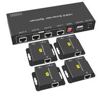 Hdmi Splitter Extender 1 Entrée 4 Sorties 50M 165Ft Over Cat5E 6 7 Ethernet Transmitter Receiver Presets Edid Presets 1080P Poc Seulement Besoin D'Alimentation Tx Pour Le Travail[YIN4181393]