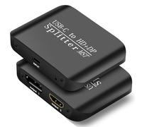 HDMI Splitter USB C à Double Sortie HDMI + DP, 4K 60Hz, MST, Adaptateur Vidéo Haute Qualité - Compatibilité 3D HDR, Extension Écran Multi - Usage