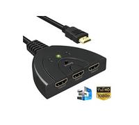 HDMI Switch 1080P, HDMI 3 Ports Commutateur 3 Entrées à 1 Sortie HDMI Switcher Full HD1080p / 3D Pris en Charge