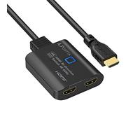 HDMI Switch 4K 60Hz avec 60cm Fixed HDMI Cable, PORTTA Bi-bidirectionnel HDMI Splitter 1 in 2 Out, HDMI Commutateur 2 in 1 Out, HDMI 2.0 Switcher Support HDCP 2.2 HDR10 3D pour Xbox PS4 HDTV Monitor
