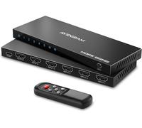HDMI Switch 4K 60Hz, HDMI 2.0 Commutateur 4 in 1 Out, 4 Port HDMI Selector Box with IR Télécommande Soutien HDCP 2.2 HDR10 3D 18Gbps pour Xbox PS4 Roku HDTV Monitor