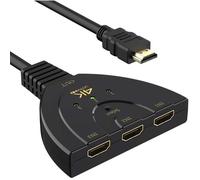HDMI Switch 4K, Commutateur HDMI 3 Port Switcher HDMI Sélecteur Splitter Manuel,3 Entrées à 1 Sortie HDMI Switcher,Full HD1080p[247]