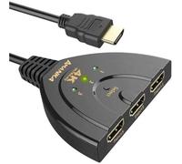 HDMI Switch 4k, Switch HDMI 3 Ports Commutateur HDMI Sélecteur Splitter Manuel 3 Entrée vers 1 Sorties Commutateur HDMI UHD-3D-[178]