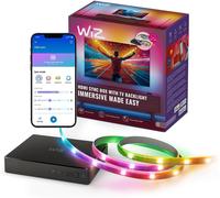 Hdmi Sync Box Avec Rétroéclairage Tv ¿ Synchronise Les Lumières Avec Vos Films,Jeux Et Musiques - Ruban Led Rgbic Pour Tv De 55 À 65 Pouces ¿ Contrôle Via Application ¿ Compatible Google Et Alexa