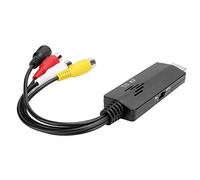 HDMI to AV Converter, HDMI to RCA Converter Cable, 480 i 576 i Male to Female Video Converter Cable for TV, VHS, VCR, DVD Burners