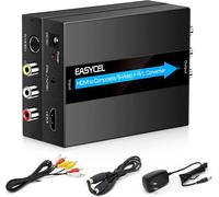 Hdmi To S-Video And Rca Converter With Cable, Hdmi To Composite Av Cvbs Adapter (Aluminum)