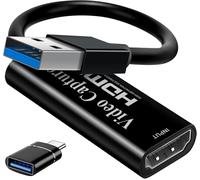 HDMI to USB Video Capture Card,HDMI Video Capture Card,HDMI Video Capture Card,Full HD 1080P Capture Card,for Video Editing/Gaming/Streaming/Teaching Online (Black)