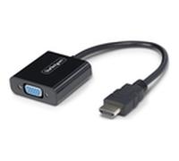 StarTech.com HDMI to VGA Adapter, 1080p, Active Video Converter - Adaptateur vidéo - HDMI mâle pour HD-15 (VGA) femelle - 18.95 cm - noir - support 1080p, actif, alimenté par le bus