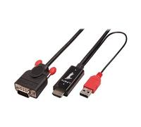 Lindy 41456 câble vidéo et adaptateur 2 m HDMI VGA (D-Sub) Noir