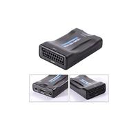 HDMI vers Péritel Adaptateur convertisseur Pour vidéo TV DVD Blu Ray PS4 NV3 avec câble de charge-Noir-