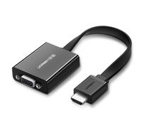 Ugreen Adaptateur HDMI vers VGA – 1080p, sortie audio – Noir – Compatible PC/Raspberry Pi/TV Box