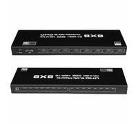 HDMI2.0 HD Digital 8X8 Matrix, 4K/60HZ/1080P144HZ,8X8 Switcher Splitter RS232 IR télécommande pour Moniteur PC to TV