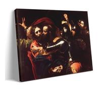 HDMINE Impression sur toile Caravaggio Painter Work (Taking of Christ) - Décoration murale - 20 x 30 cm