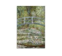 HDMINE Impression sur toile de peintre de Claude Monet (pont japonais) - 60 x 90 cm