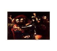 HDMINE Poster Caravage Peintre Travail (Taking of Christ) Impression sur toile Décoration d'intérieur Chambre à coucher Décoration moderne 20 x 30 cm