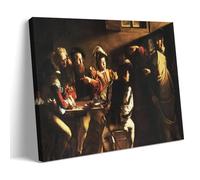 HDMINE Poster Caravaggio Painter Work (The Calling of Saint Matthieu) - Impression esthétique sur toile - Décoration murale moderne pour chambre à coucher - 50 x 75 cm