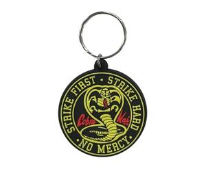 HDmirrorR Porte-clés en caoutchouc Cobra Kai - Strike First, Strike Hard, No Mercy