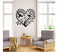 HDMOZUYT Décoration Murale en métal en Forme de cœur, Arbre de Vie, Oiseau, Branche d'arbre, Décoration Minimaliste Moderne, Symboles d'amour, Décoration de Chambre sur Le thème de l'amour, Décoratio
