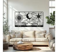 HDMOZUYT Décoration Murale en métal inspirée du Tarot (Soleil, Lune, étoile), thème céleste, Art Suspendu d'astrologie Mystique pour Salon, Chambre ou Bureau, Cadeau Unique pour Les passionnés de SP
