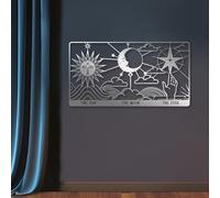 HDMOZUYT Décoration Murale en métal inspirée du Tarot (Soleil, Lune, étoile), thème céleste, Art Suspendu d'astrologie Mystique pour Salon, Chambre ou Bureau, Cadeau Unique pour Les passionnés de SP