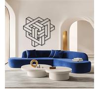 HDMOZUYT Décoration Murale Moderne en métal composée de Cubes imbriqués, Effet d'optique géométrique, Art Abstrait Minimaliste à Suspendre pour Salon, Bureau ou Chambre, pour Les Passion