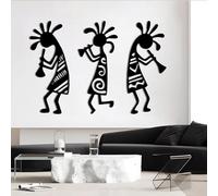 HDMOZUYT Ensemble de 3 décorations murales en métal Kokopelli, décoration Murale Style sud-Ouest américain, Art Mural sur Le thème de la Danse, décoration Murale amérindienne, décoration pour Salon o