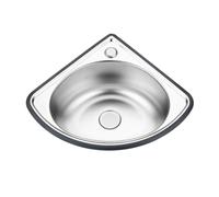 HDMOZUYT Évier mural en acier inoxydable 304, évier de lavage des mains avec passoire pour petite cuisine, salle de bain, camping-car, 33 x 30 x 15 cm