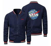 HDOEHLXF Sweat Shirt À Enfiler Pour Homme Jackets for NASA Print Cardigan Coupe Vent Col Montant Maillot De Cyclisme Manches Longues Fermeture Combinaison De Vol-Blue||xx_l
