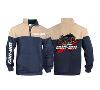 HDOEHLXF Sweat Shirt Col Zippé Homme Imprimé Can-am Pull Décontracté À Manches Longues Sweat Shirt Polaire Zippé Quart De Tour avec Poche Chaud d'hiver-Blue||3X_l
