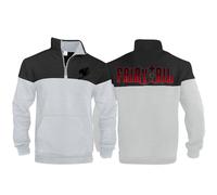 HDOEHLXF Sweat Shirt Zippé Homme Imprimé Fairy Tail Pull Décontracté À Manches Longues Sweat-Shirt Polaire Pull Zippé Quart De Tour avec Poche Chaud d'hiver - Cadeaux-Light Gray||m