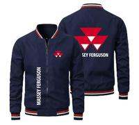 HDOEHLXF Sweat-shirts À Enfiler Homme Jackets for Massey Ferguson Print Cardigan Coupe Vent Col Montant Maillot Cyclisme Manches Longues Fermeture Éclair Combinaison De Vol-Blue||s