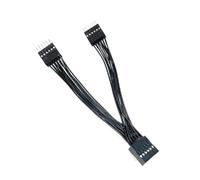 HDOYTXXM 1 à 2 ports USB 11 broches répartiteur ordinateur carte mère USB 11 broches rallonge pour connecter deux appareils simultanément
