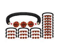 HDOYTXXM 12 pièces/20 pièces bracelets de sport souples en perles d'argile Bracelets extensibles colorés pour vêtements de loisirs et activités de plein air Accessoires de sport légers, taille unique