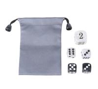 HDOYTXXM 22 mm de dés et quatre dices 16 mm Accessoires de jeu de perles acryliques Backgammon Cube avec sac de rangement