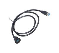 HDOYTXXM 5 Gbit/s USB 3.0 mâle à femelle Câble adaptateur texture plastique pour montage sur tableau de bord dans les véhicules et les motos Câble d'extension USB