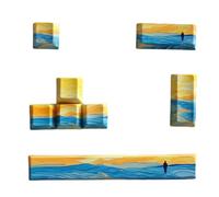 HDOYTXXM 8Key PBTS Cinq colorants latéraux Capuchon de e sous-lit Profil original 6.25 Space ESC Caps de orientation d'entrée pour claviers mécaniques Caps de e clavier mécanique