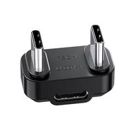 HDOYTXXM Adaptateur Compact USB C Femelle 2 mâles de Type U pour Un Chargement Rapide et Une synchronisation des données Durabilité Compatibilité Multi-appareils Répartiteur de USB C