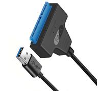 HDOYTXXM Adaptateur USB 3.0 6 Gbit/s Accès rapide aux données vers 2 disques durs de 5" Connecteur de disque dur portable avec UASP (noir)