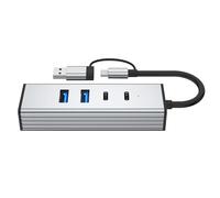 HDOYTXXM Adaptateur USB 3.2 10 Gbit/s 4 ports pour appareils de type C Large compatibilité Bureau Ordinateur portable Station d'accueil USB