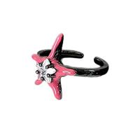 HDOYTXXM Bagues colorées à cinq points étoiles doigts anneaux mode hip hop punk anneaux ouverts bijoux bijoux bijoux bagues pour femmes filles bagues colorées à cinq points étoiles