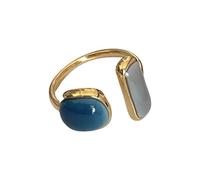 HDOYTXXM Bagues contemporaines de couleur froide en alliage solide pour utilisation longue durée loisirs usure designs accessoires bijoux en alliage léger, comme décrit