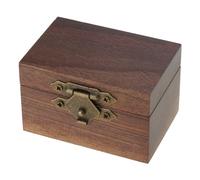 HDOYTXXM Bagues en bois massif Boîte à proposition Bagues de fiançailles Boîte à bagues unique Support de rangement Bagues Rostique Bagues Support Boîte à bijoux Présentoir Anneaux en noyer Boîte