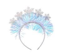 HDOYTXXM Belle affaire en forme de flocon de neige pour cheveux Hoop Photoshoots Porte-cheveux Noël Cosplay Fête Costume Chapeaux pour adolescentes femmes