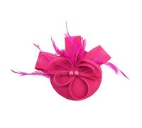 HDOYTXXM Bibi tendance pour femmes qui participent à un mariage ou à des événements sociaux, coiffe vintage pour les fêtes de thé, Rouge chiné, taille unique