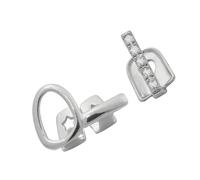 HDOYTXXM Bijou de corps en acier inoxydable plaqué électroplaqué en laiton 1 9 cm Barre longue double ton Léger Raffiné Dents Piercing pour hommes et femmes Multi-usages Bijoux oraux oraux, taille