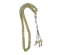 HDOYTXXM Bracelet de prière avec perles de verre cylindriques lisses - 33 comptes - Accessoire léger et élégant - Bracelet Tasbih, taille unique, comme décrit